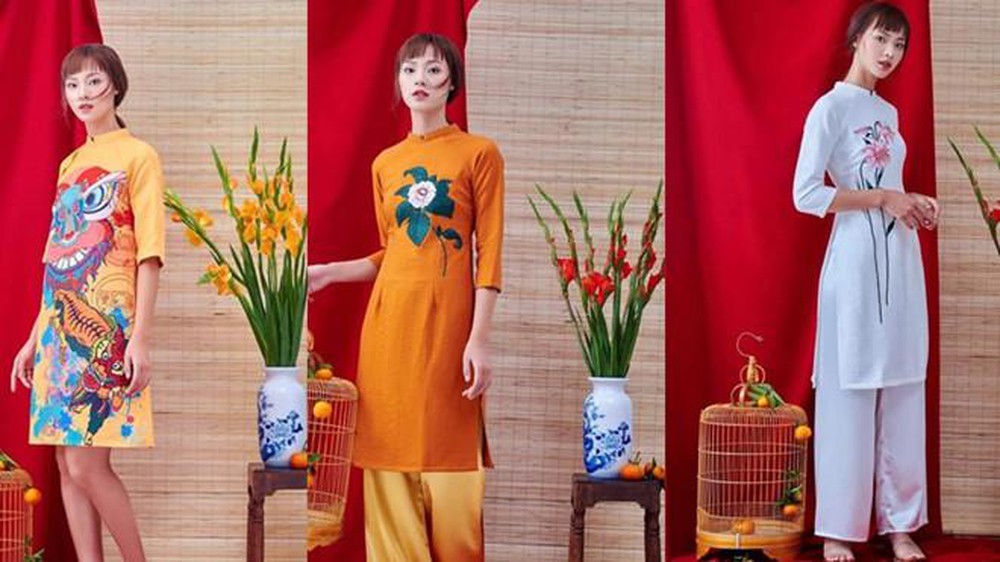 Bí kíp rạng rỡ hơn với áo dài Tết 1