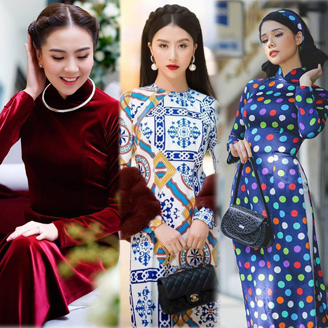Bí kíp rạng rỡ hơn với áo dài Tết 5