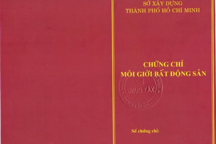 Chứng chỉ hành nghề môi giới bất động sản