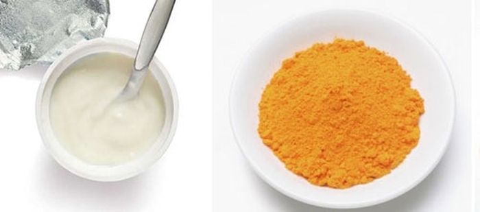 Mặt nạ sữa chua kết hợp với bộ nghệ