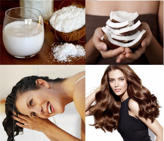 Nước cốt dừa có tác dụng dưỡng tóc chắc khỏe và mềm mượt óng ả