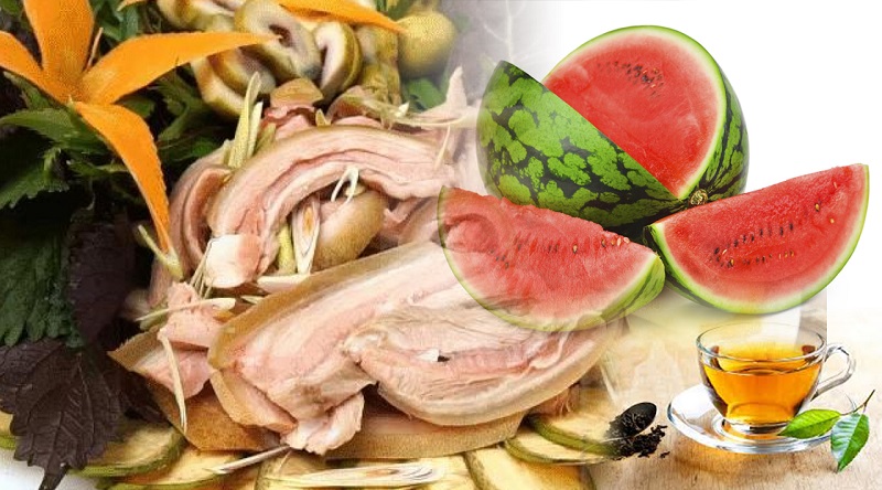Không nên kết hợp dưa hấu cùng với thịt dê vì dễ gây rối loạn tiêu hóa