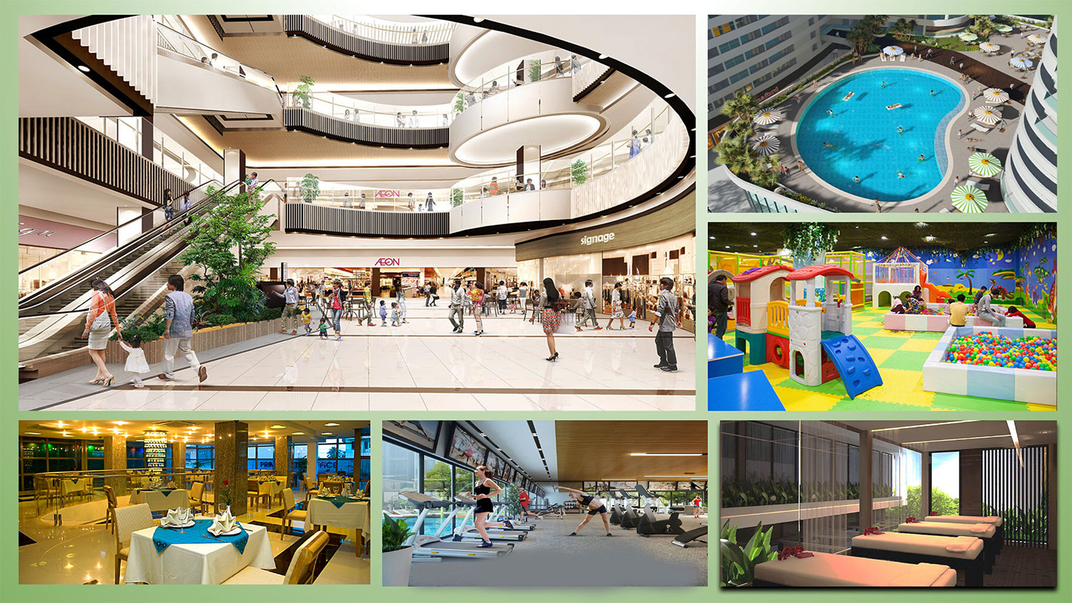 Các tòa chung cư được xây dựng với nhiều tiện ích