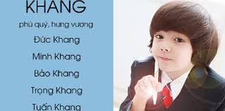 Có rất nhiều tên đẹm hay dành cho tên Khang