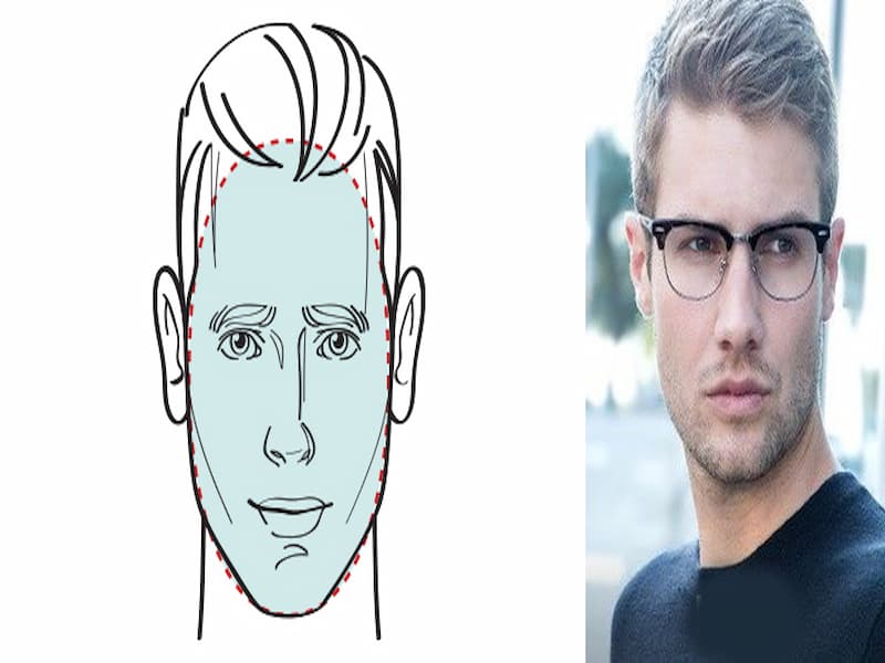 Chọn kính theo khuôn mặt nam có hình chữ nhật