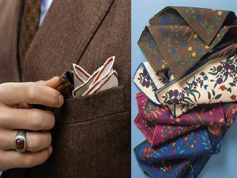 Khăn pocket square lụa 