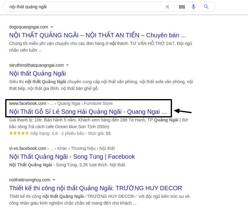 Tên Fanpage cần chứa từ khóa có lượng tìm kiếm