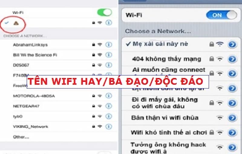 Gợi ý một số cái tên wifi hay nhất