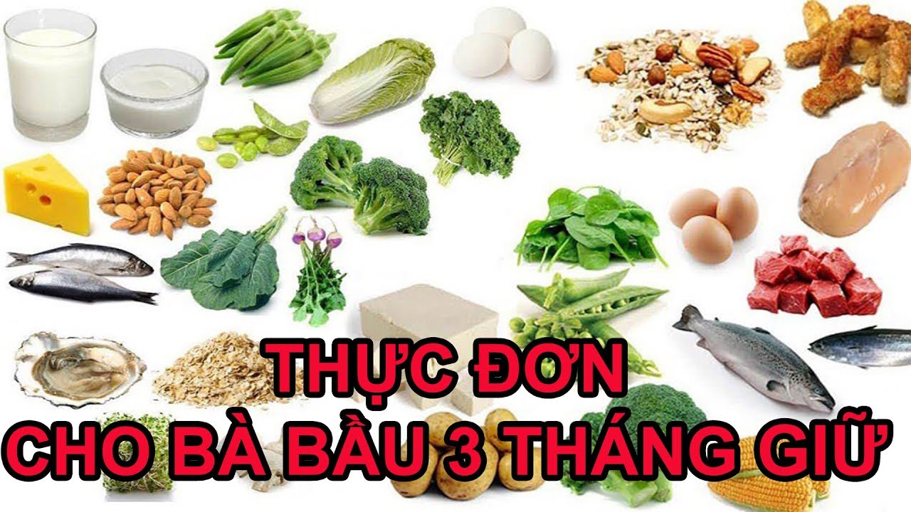 Thực đơn cho bà bầu 3 tháng giữa