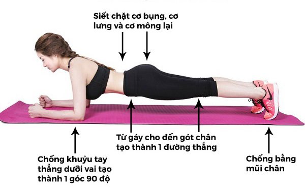 Bài tập Plank giảm mỡ bụng