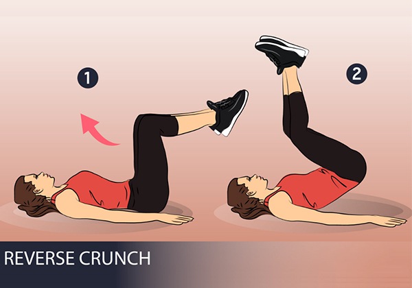 Bài tập gập bụng ngược Reverse Crunches