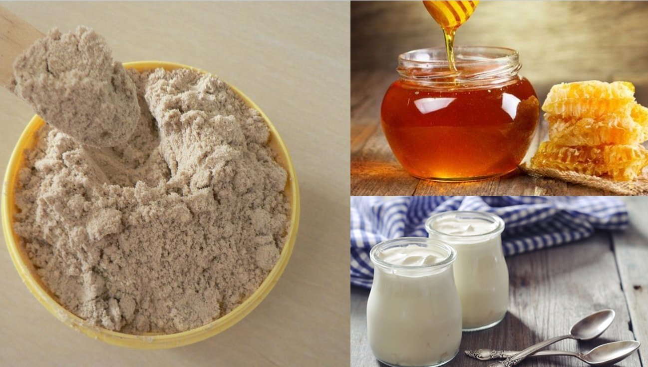 Mặt nạ cám gạo bột nghệ, mật ong và sữa tươi 