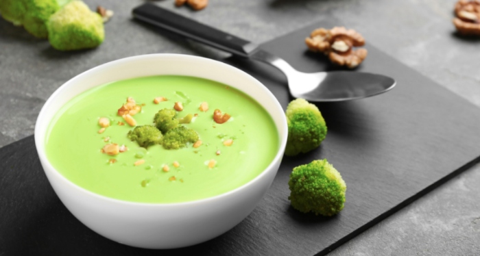 Cháo óc chó với rau củ quả