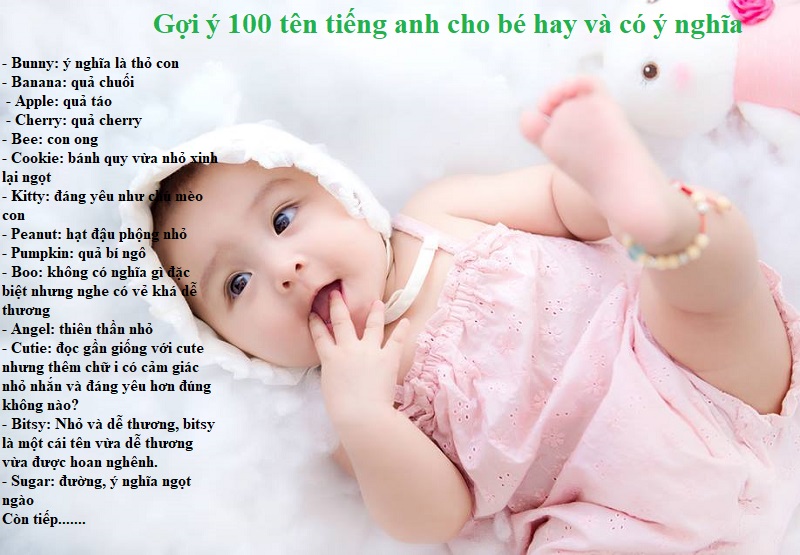 Biệt danh cho con bằng tiếng Anh