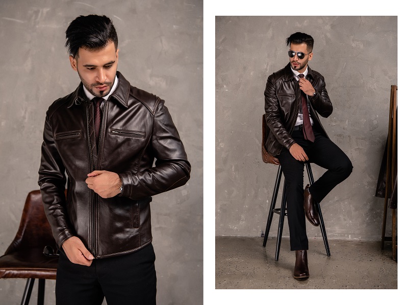 Áo khoác da nam sang chảnh, cuốn hút